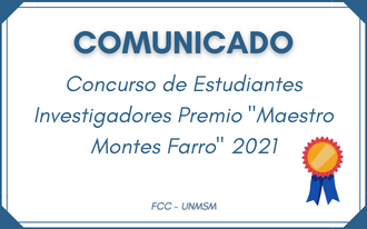 Concurso de Estudiantes Investigadores Premio «Maestro Montes Farro» 2021
