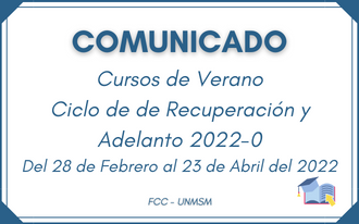 Cursos de Verano y Ciclo de Recuperación 2022-0