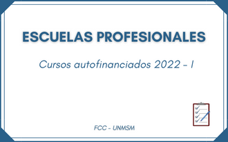 Cursos autofinanciados 2022-I