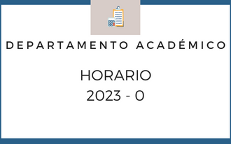 Horario 2023 – 0