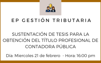 Sustentación de Tesis – EP Gestion Tributaia