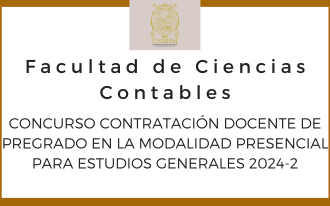 CONCURSO CONTRATACIÓN DOCENTE DE PREGRADO EN LA MODALIDAD PRESENCIAL PARA ESTUDIOS GENERALES 2024-2