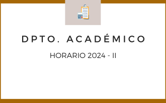 Horario 2024 – II