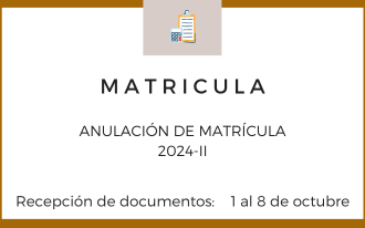 Anulación de matricula